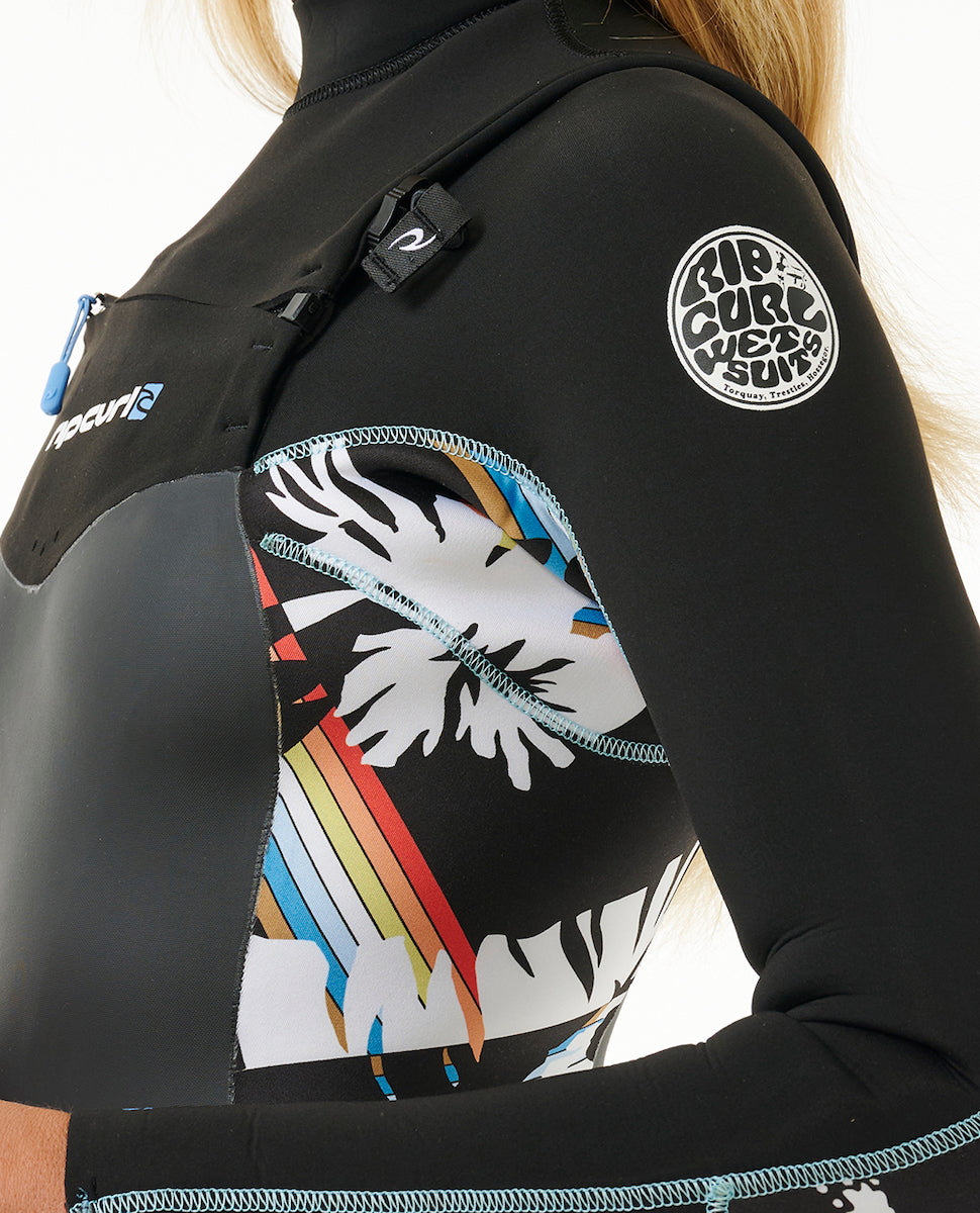 RIP CURL FEMME COMBINAISON DAWN PATROL CZ 4/3mm black multi
