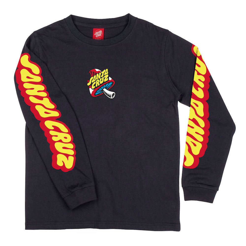 SANTA CRUZ L/S TEE SHIRT JUNIOR TOADSTOOL DOT Black
