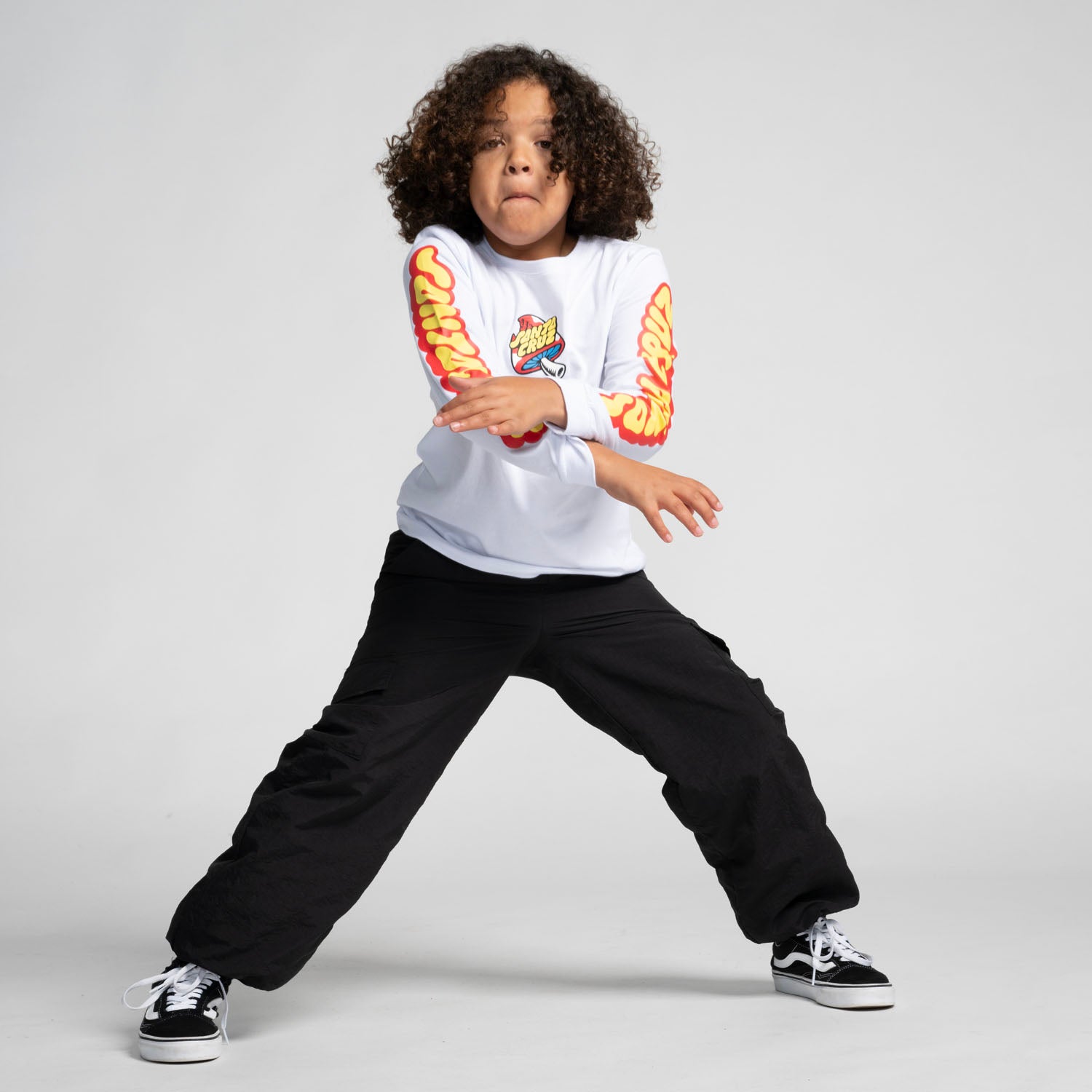 SANTA CRUZ L/S TEE SHIRT JUNIOR TOADSTOOL DOT White