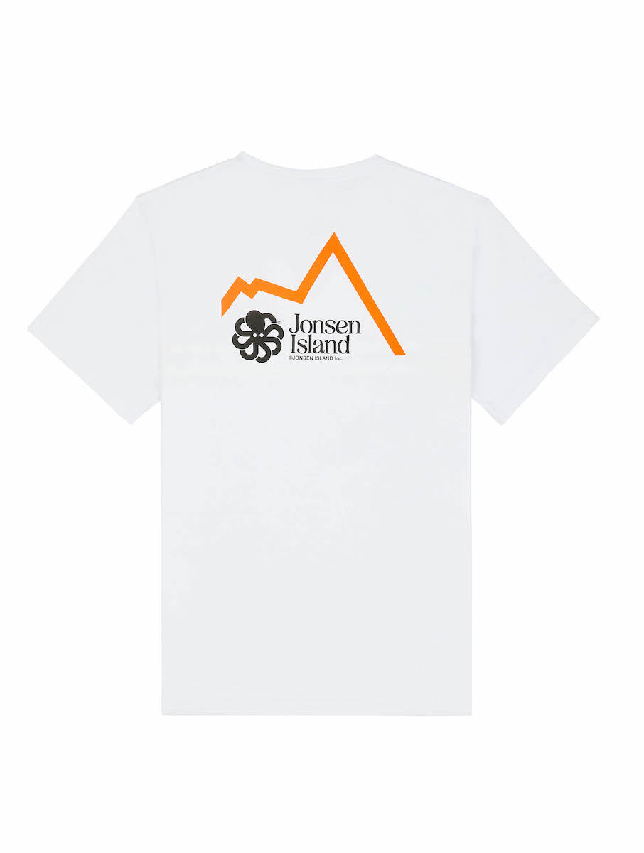 JONSEN ISLAND T-SHIRT CLASSIC ORANGE SKISHOP White