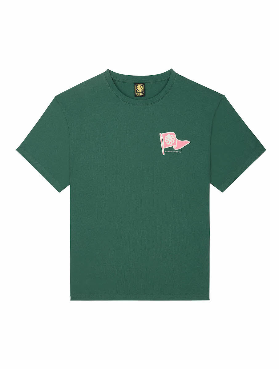 JONSEN ISLAND T-SHIRT CONFORT FLAG COLOR Rain forest