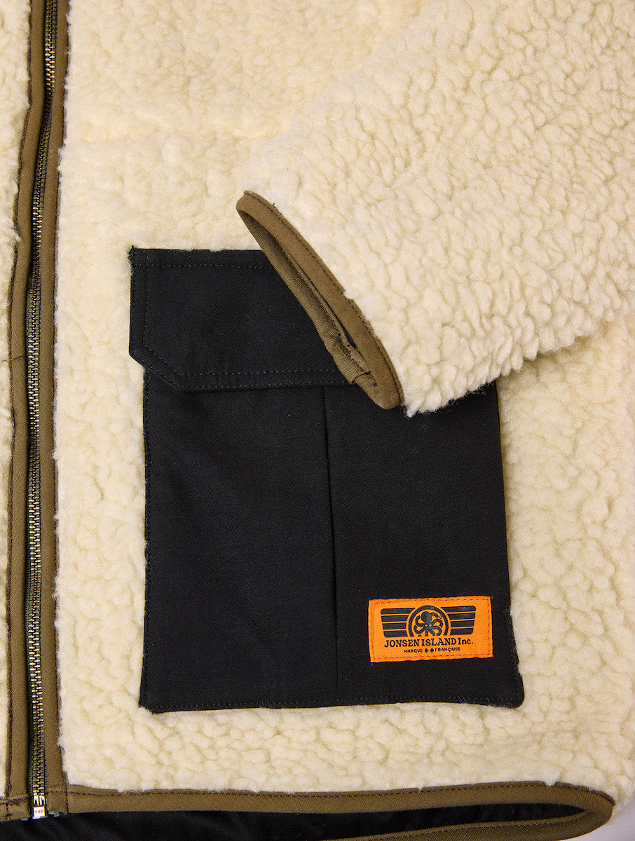 JONSEN ISLAND VESTE SHERPA ORSO 25 Cream