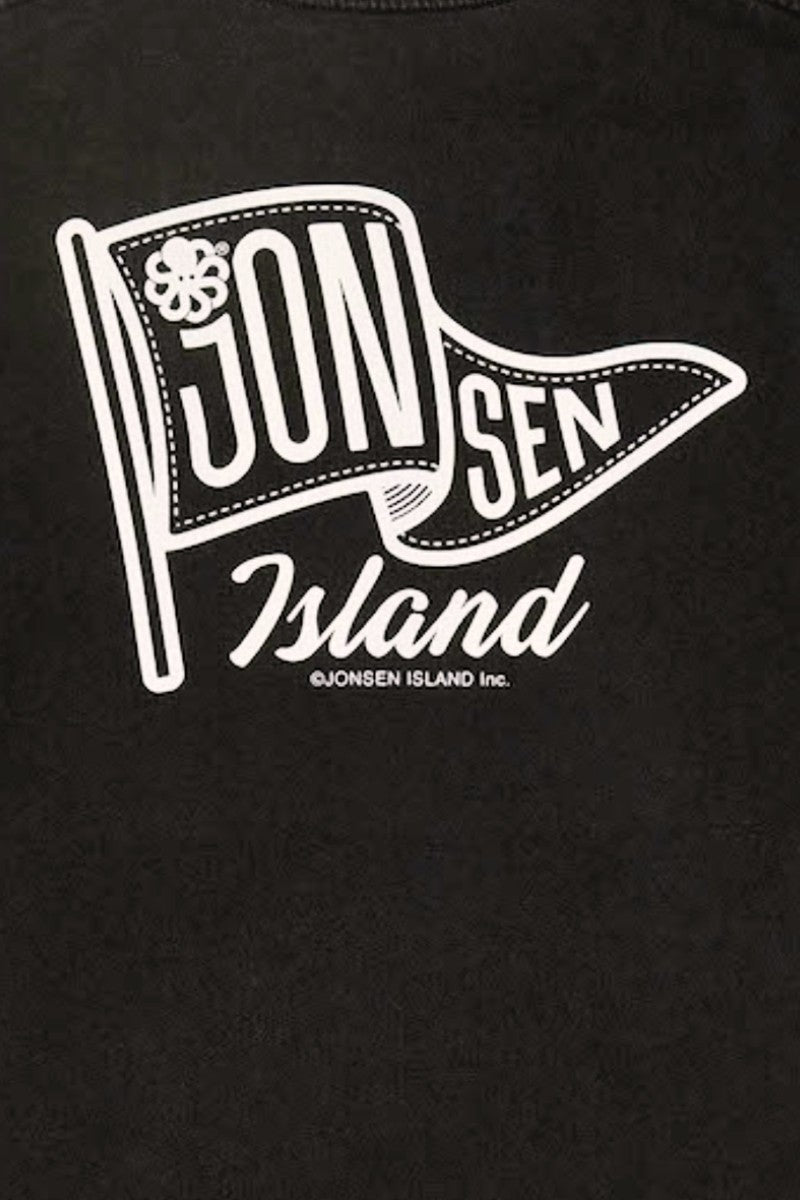 JONSEN ISLAND T-SHIRT CLASSIC FLAG Black fade out