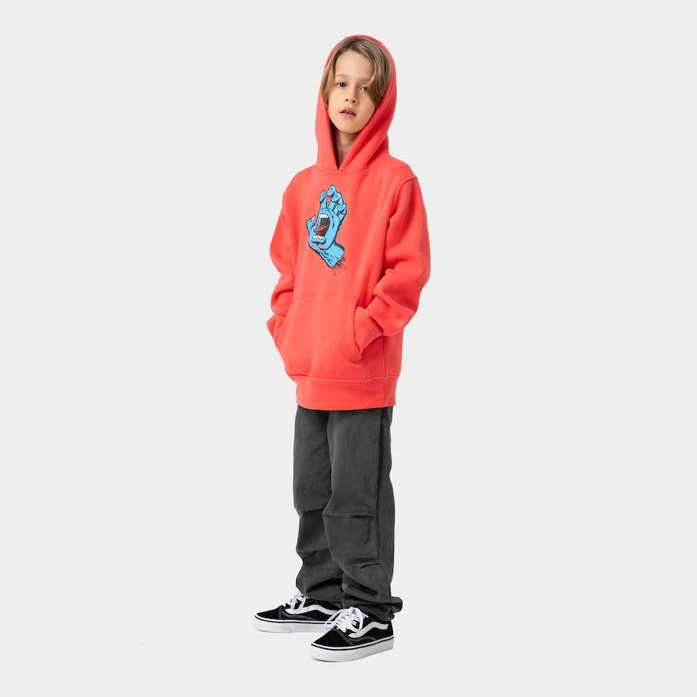 SANTA CRUZ ENFANT HOODIE SCREAMING HAND Bright Red
