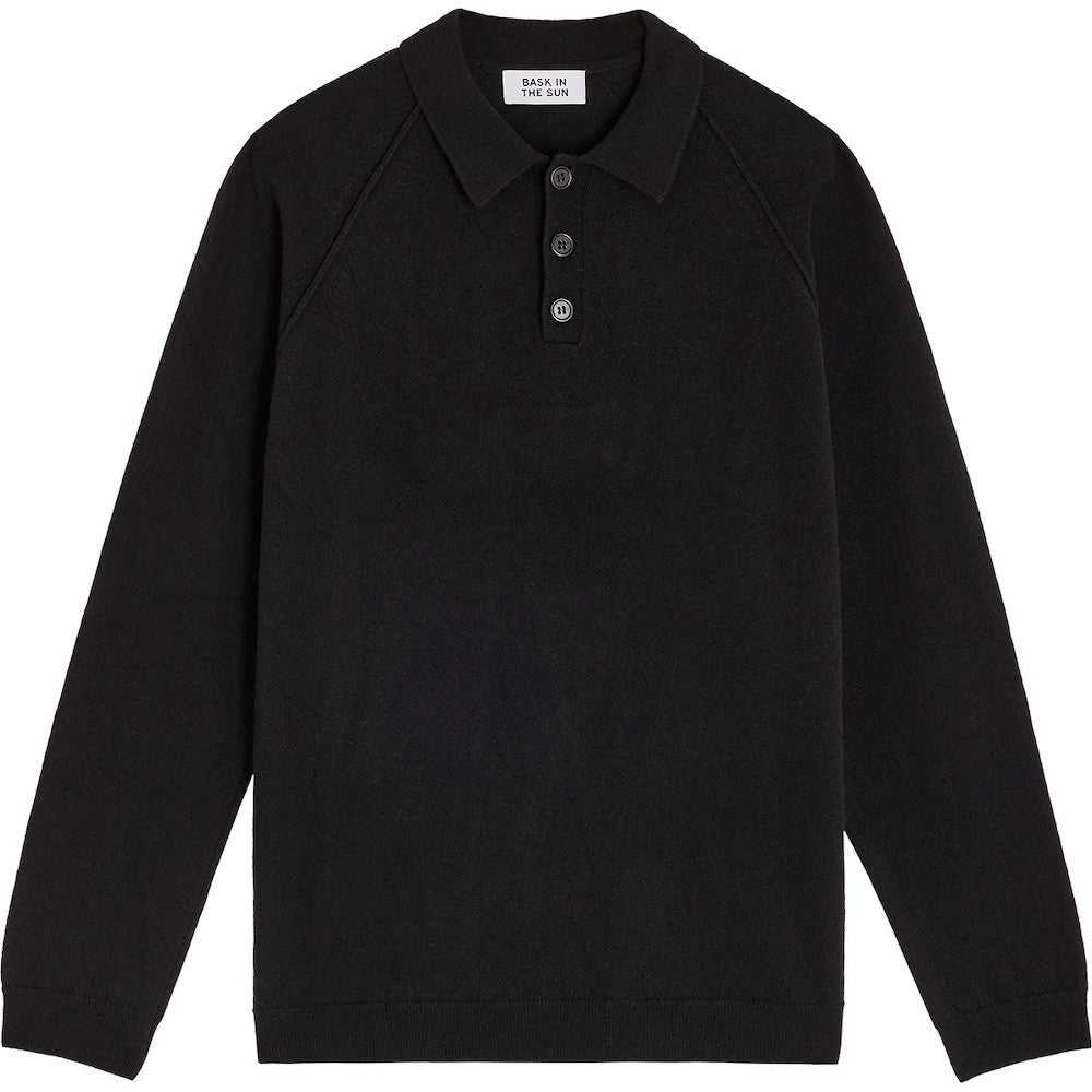 BASK IN THE SUN PULL POLO AUSTIN black
