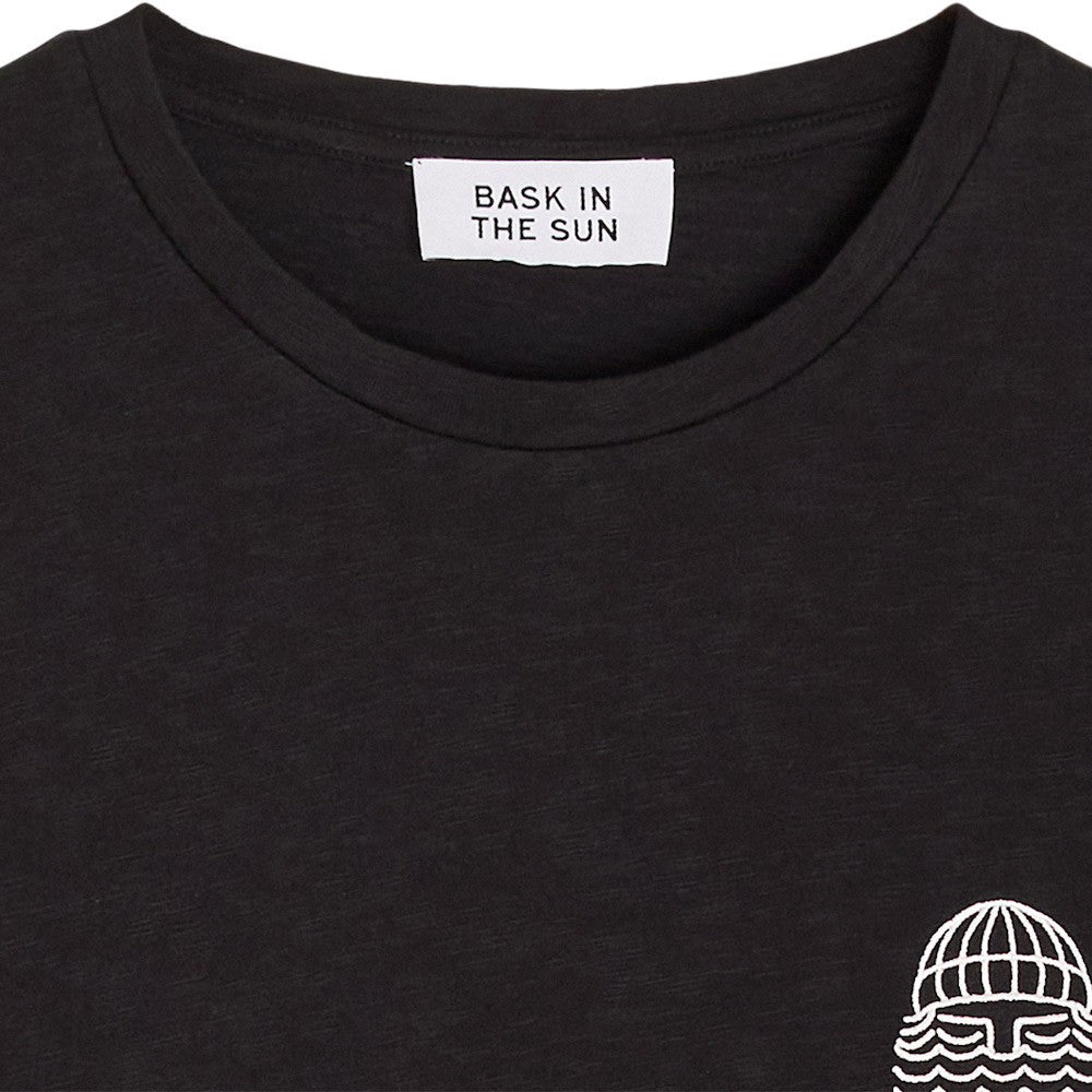 BASK IN THE SUN TEE SHIRT MINI TO THE SEA black