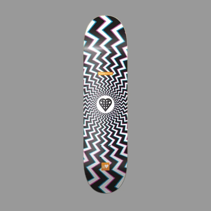 HEART SUPPLY PLATEAU SKATE HEIMANA REYNOLDS ILLUSION EMBOSSED PRO MODEL 8.25