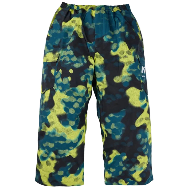 pantalon neige large homme vue de face analog flyrail jaune bleu et noir