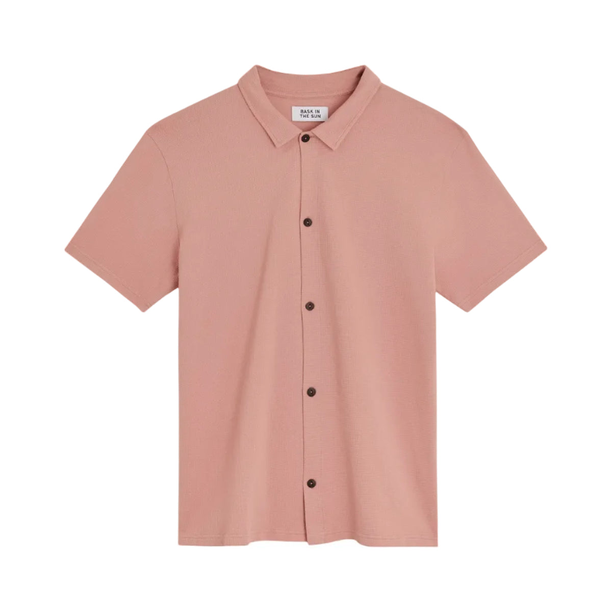 chemise texturee pour homme saumon bask in the sun leikio