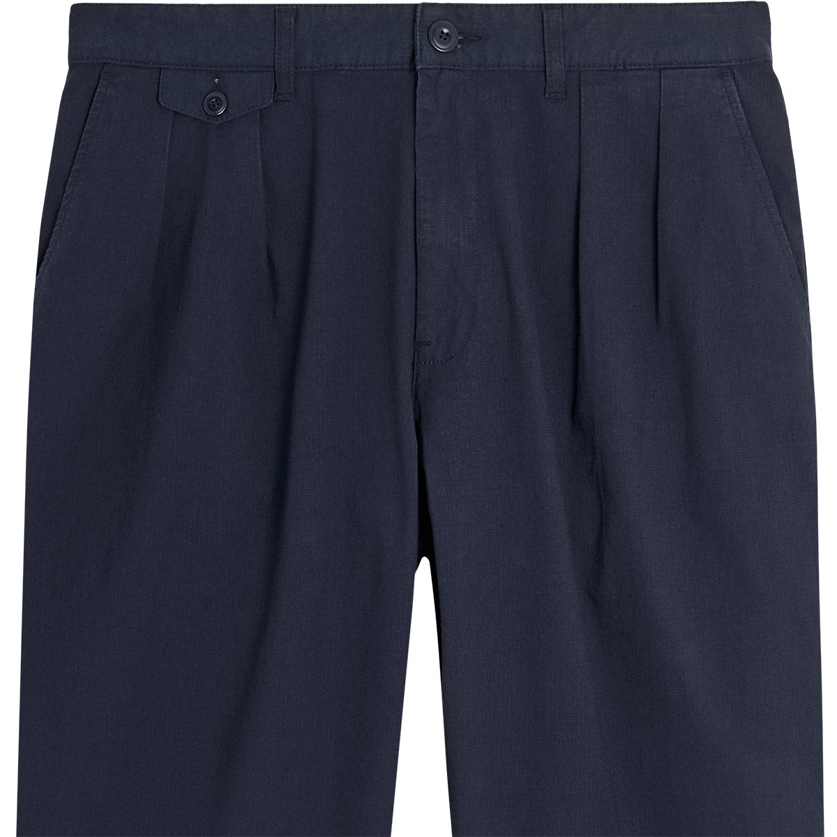 pantalon large homme style surfwear bleu marine detail des pinces avant