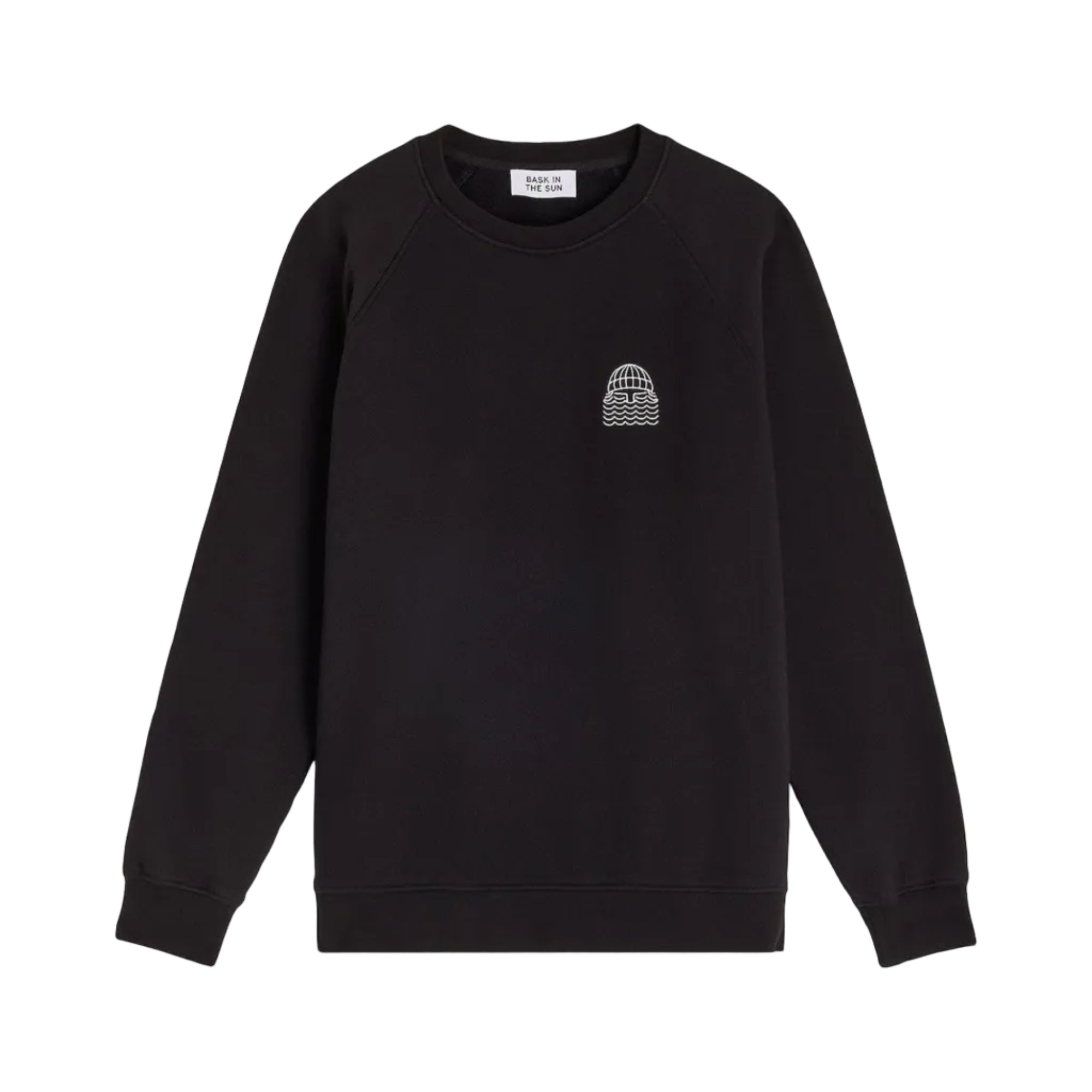 pull noir broderie blanche barbu homme bask in the sun