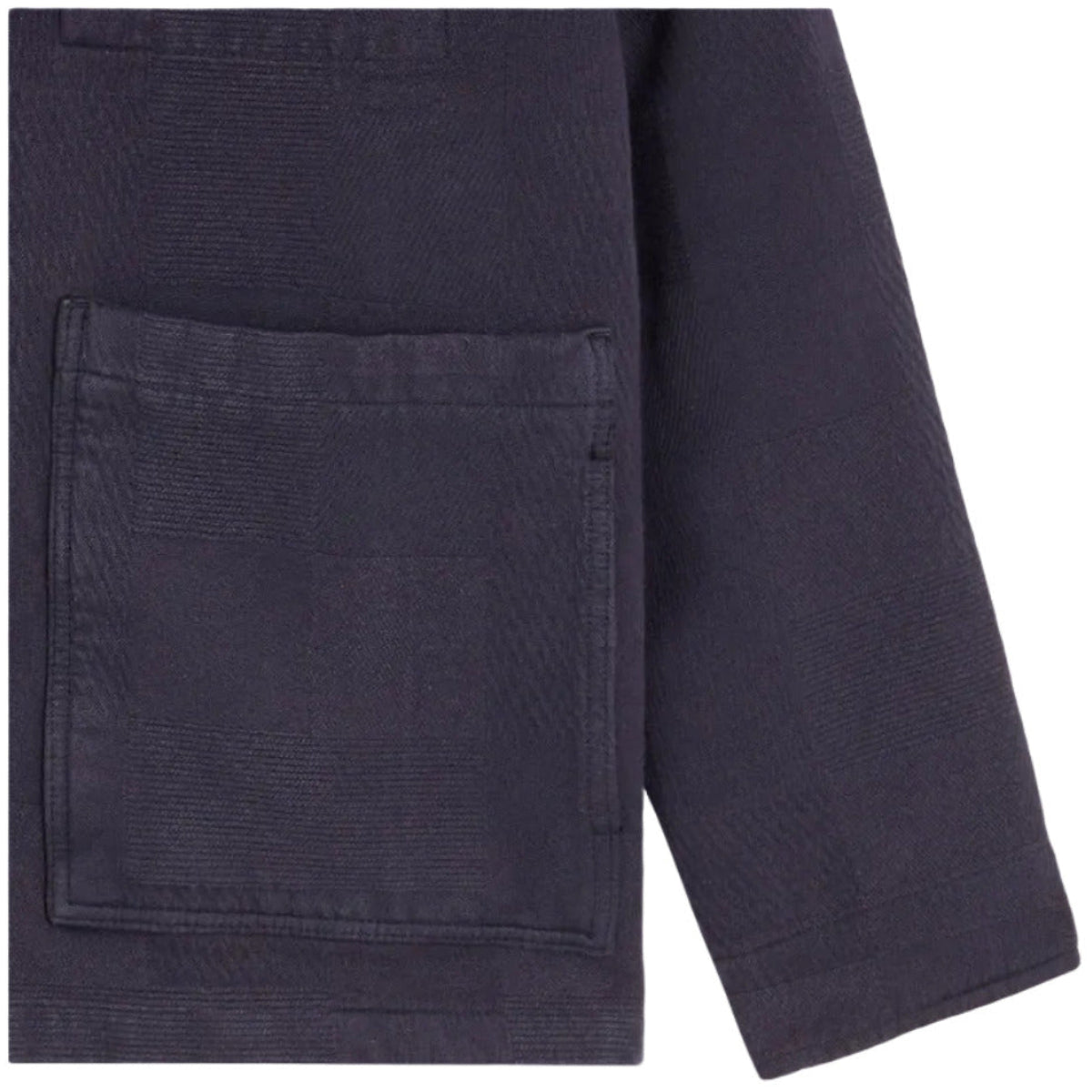 zoom poche plaquee et bas de manche