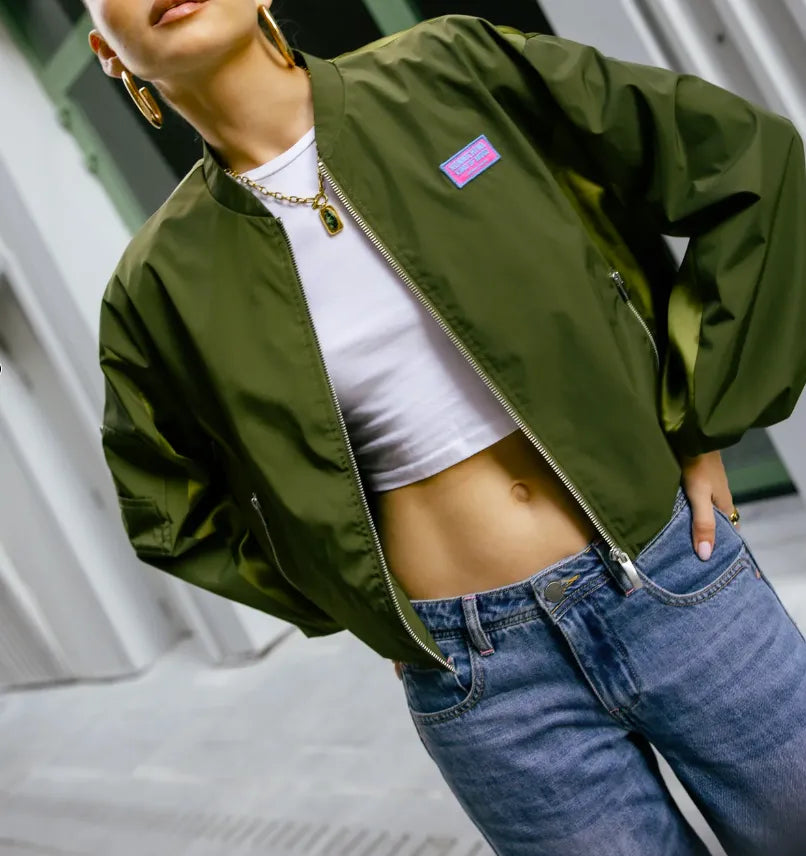 blouson court ouvert lali femme vue de face