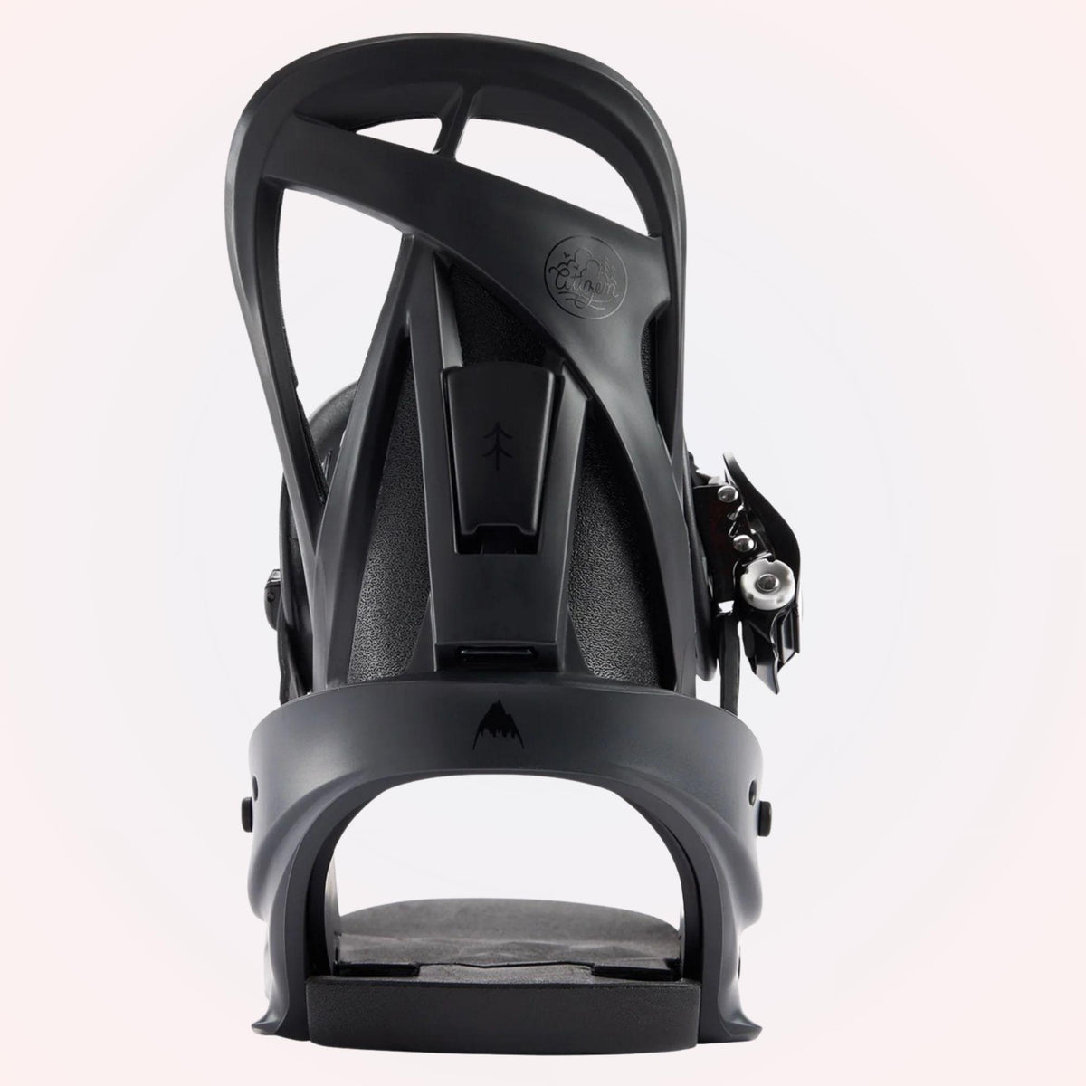 Vue arrière de la Burton Citizen, spoiler ajouré MicroFLAD et embase noire conçue pour accompagner la flexion