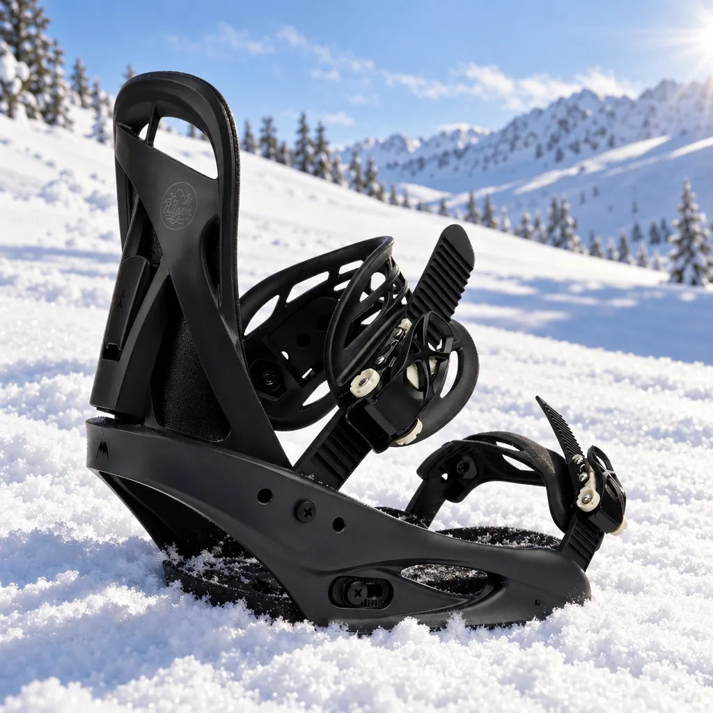 fixation snowboard citizen re flex burton pour femme posée dans la neige
