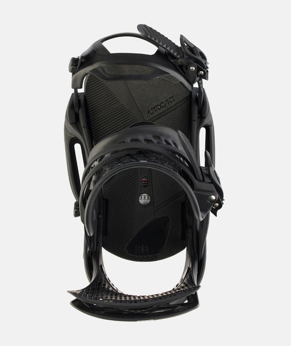 fixation Burton Genesis EST snowboard homme vue de dessus embase et spoiler