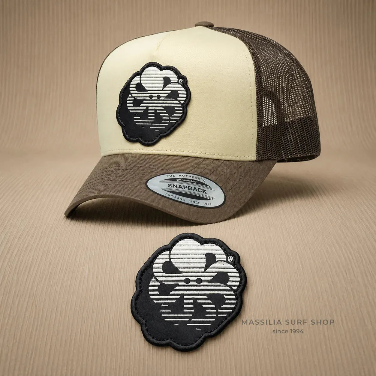 casquette jonsen blanche et marron 3d rise zoom logo