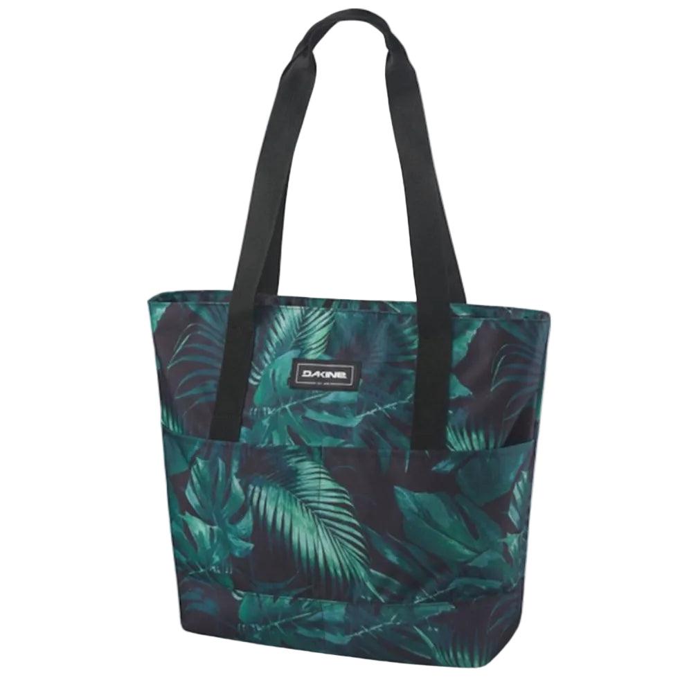 sac de plage dakine vert avec fleurs tropicales