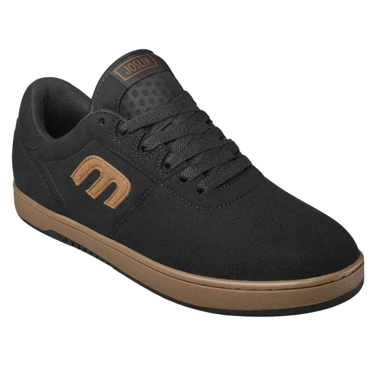 chaussures etnies de skate Joslin boire et marron en cuir vue de profil