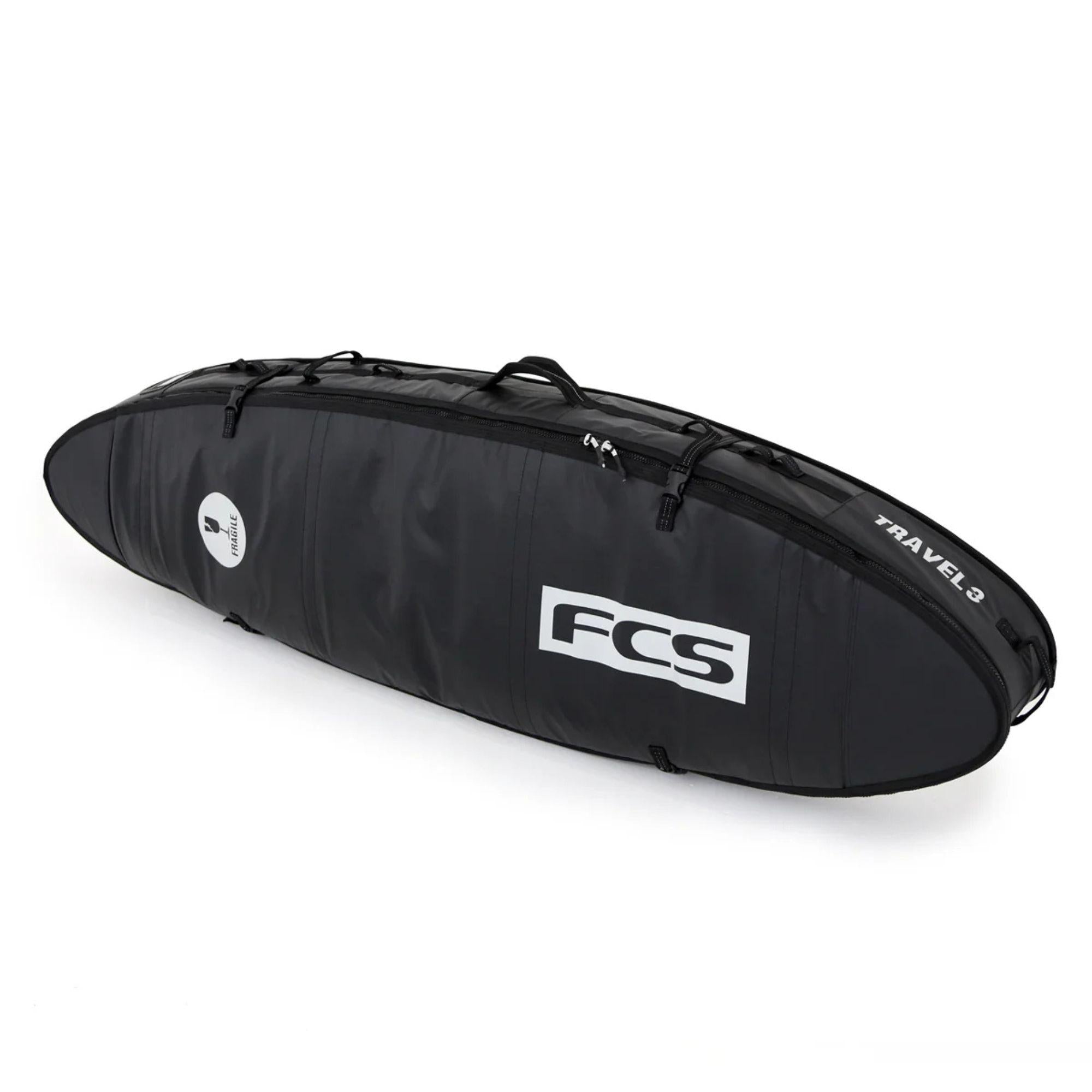 housse multiple pour transport de surf fcs travel 3 noire vue de face