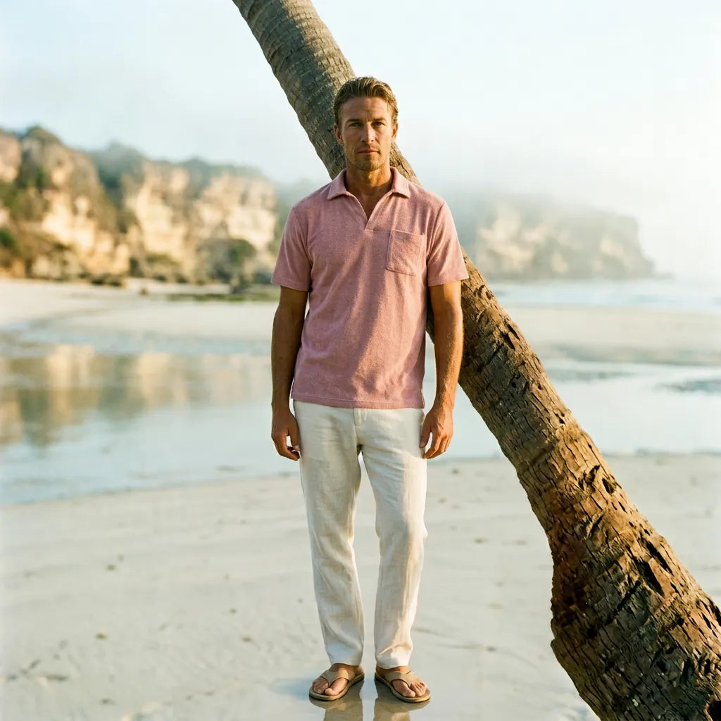 BASK IN THE SUN POLO GOXO Flamingo