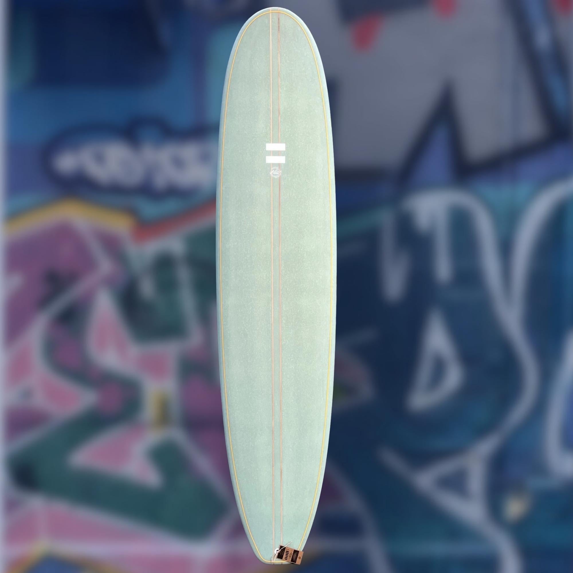 longboard vert vue de face indio surf marseille