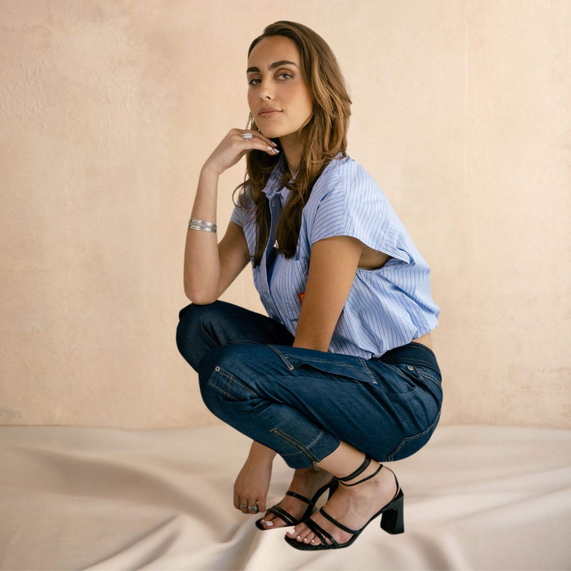 poches cargo jean freeman t.porte femme été