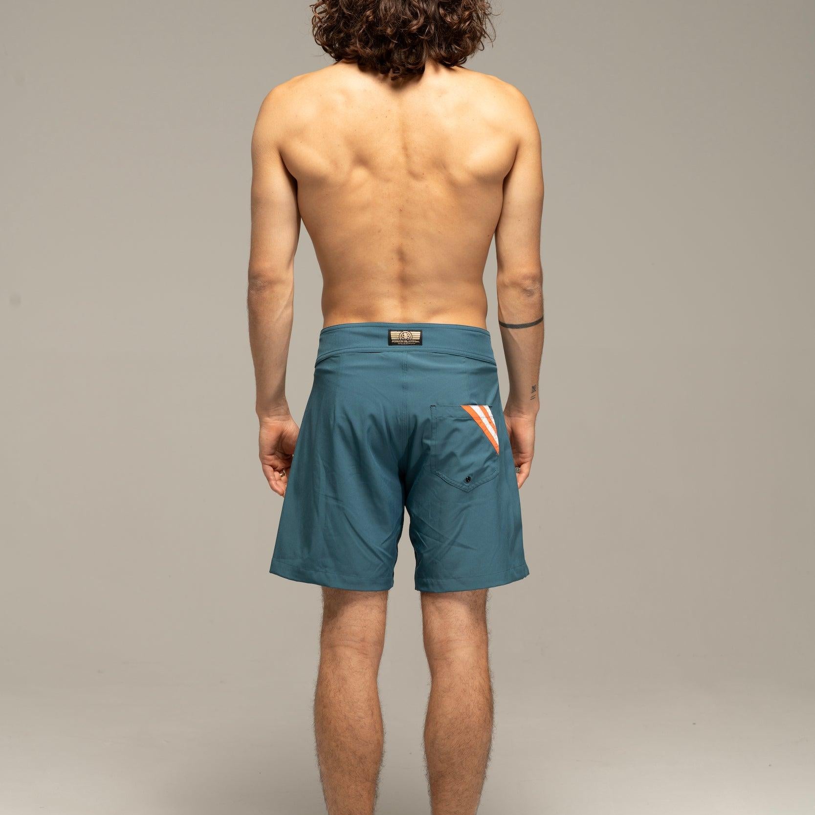 boardshort homme Jonsen Island Prince North Sea vert porté dos style surf été