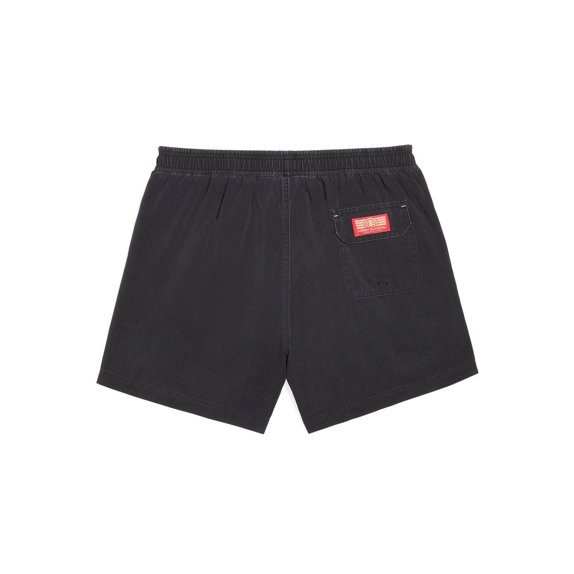 short de bain homme Jonsen Island Sperone noir vue dos poche arriere
