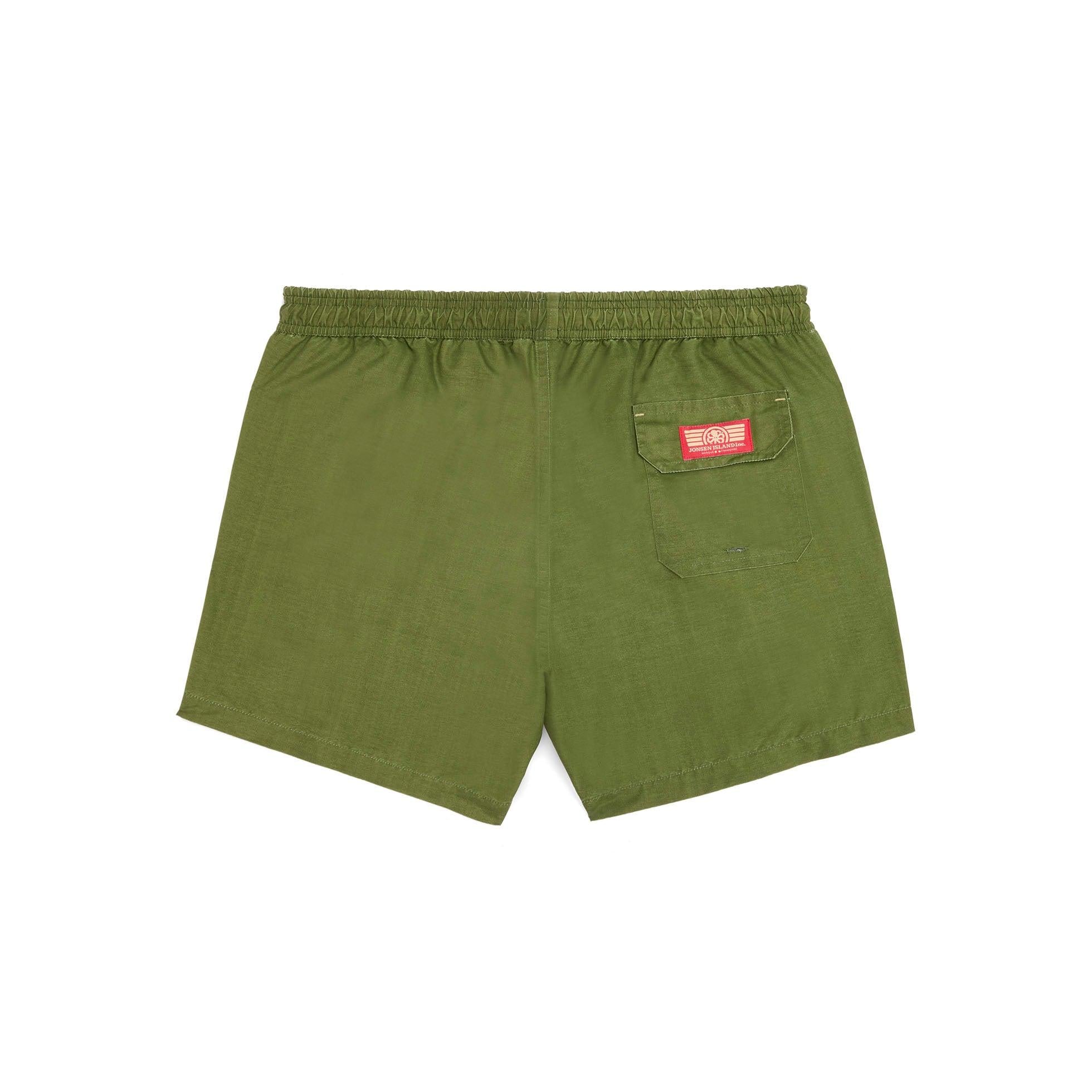 boardshort surf homme kaki Jonsen Island Sperone vue dos avec poche arriere