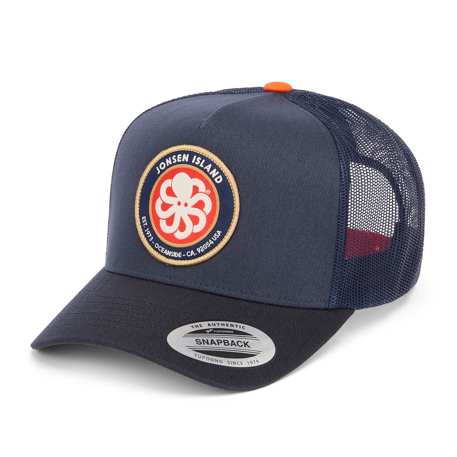 casquette jonsen island Bleu détail logo