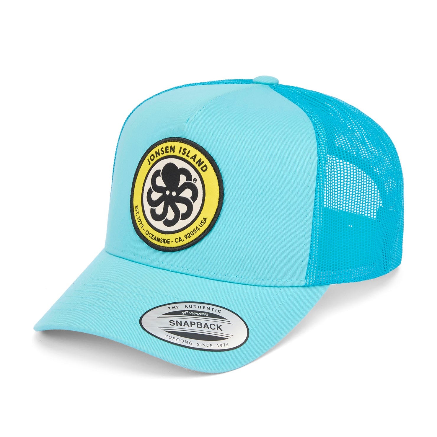 casquette jonsen island Bleu détail logo