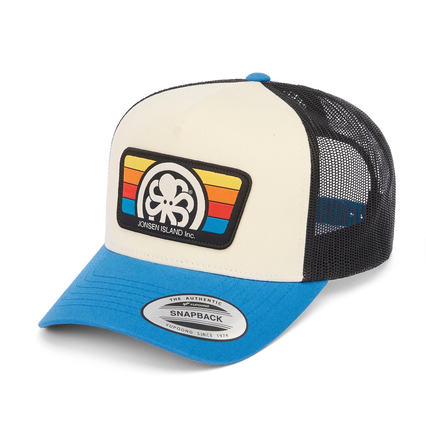 casquette jonsen island Blanc détail logo