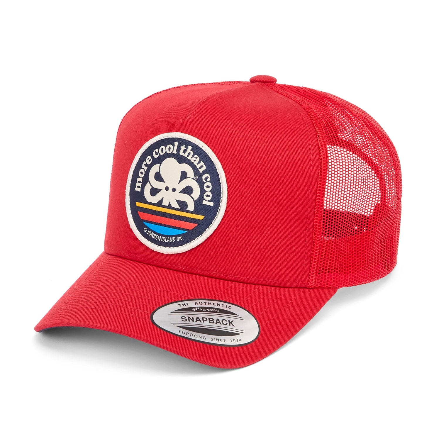casquette jonsen island Rouge détail logo