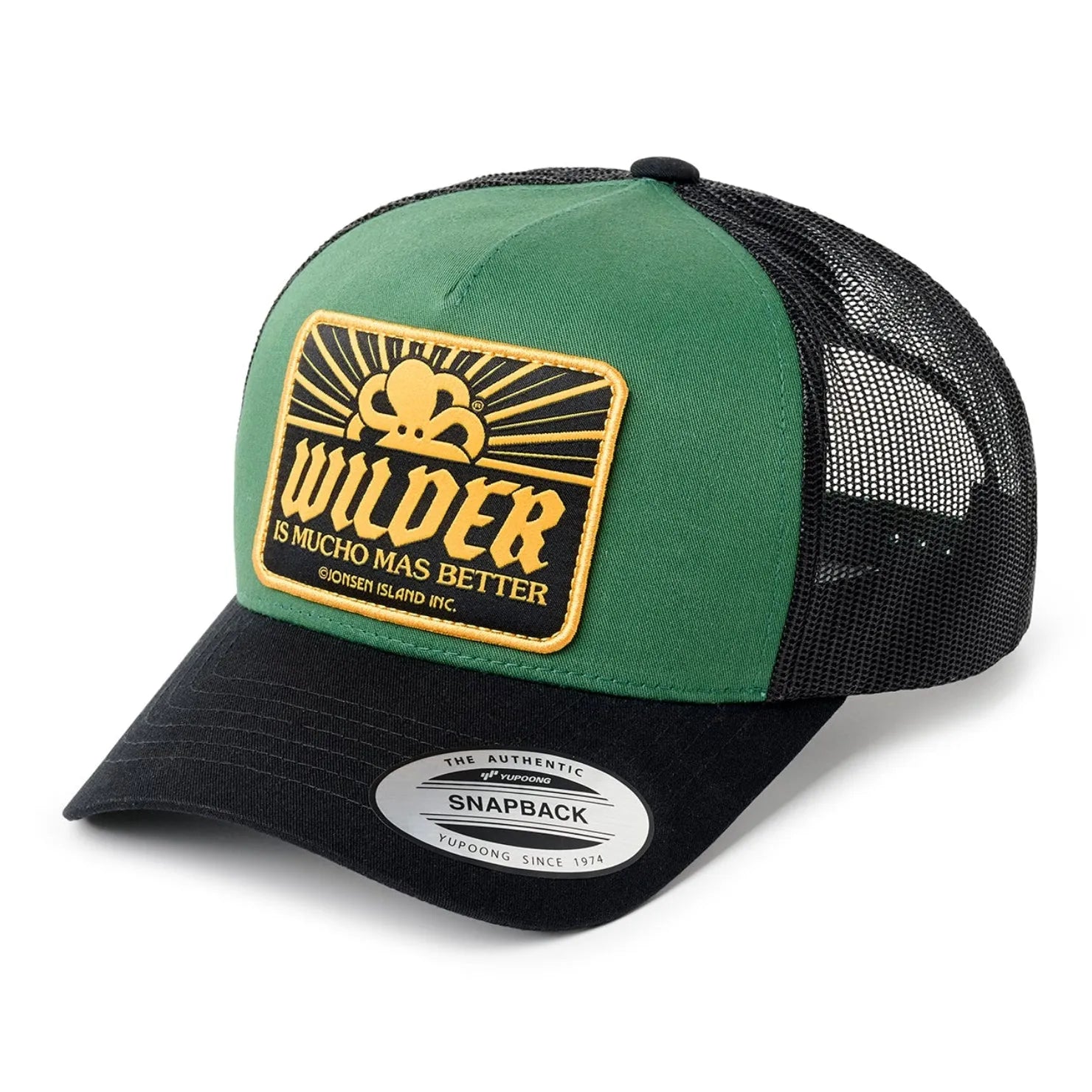 vue de profil casquette jonsen mucho better verte