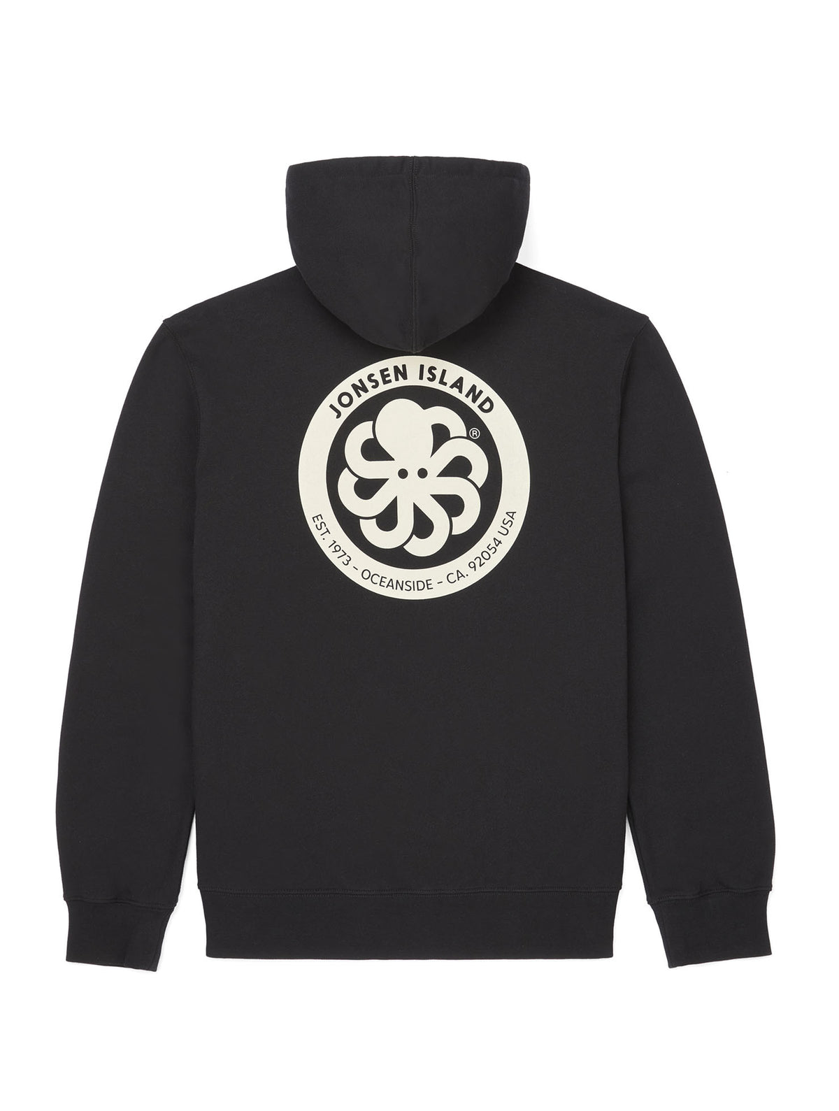 JONSEN ISLAND SWEATSHIRT HOODIE ZIPPE AUTHENTIC DIAMOND Black