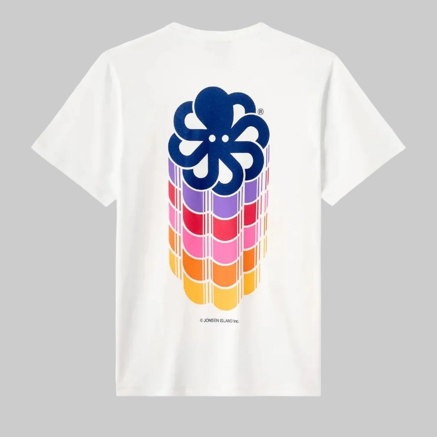t shirt jonsen vue de dos avec poulpes dégradés