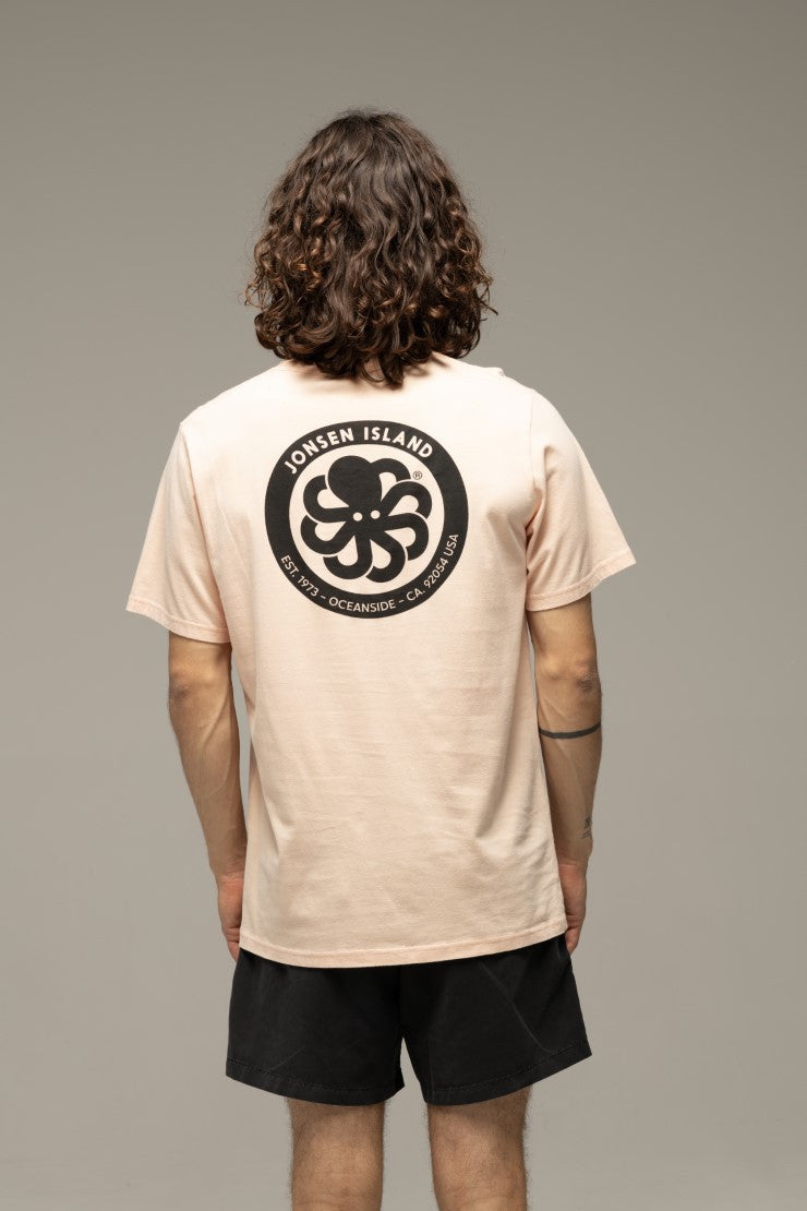 JONSEN ISLAND TEE-SHIRT CLASSIC AUTHENTIC DIAMOND Peach fade out