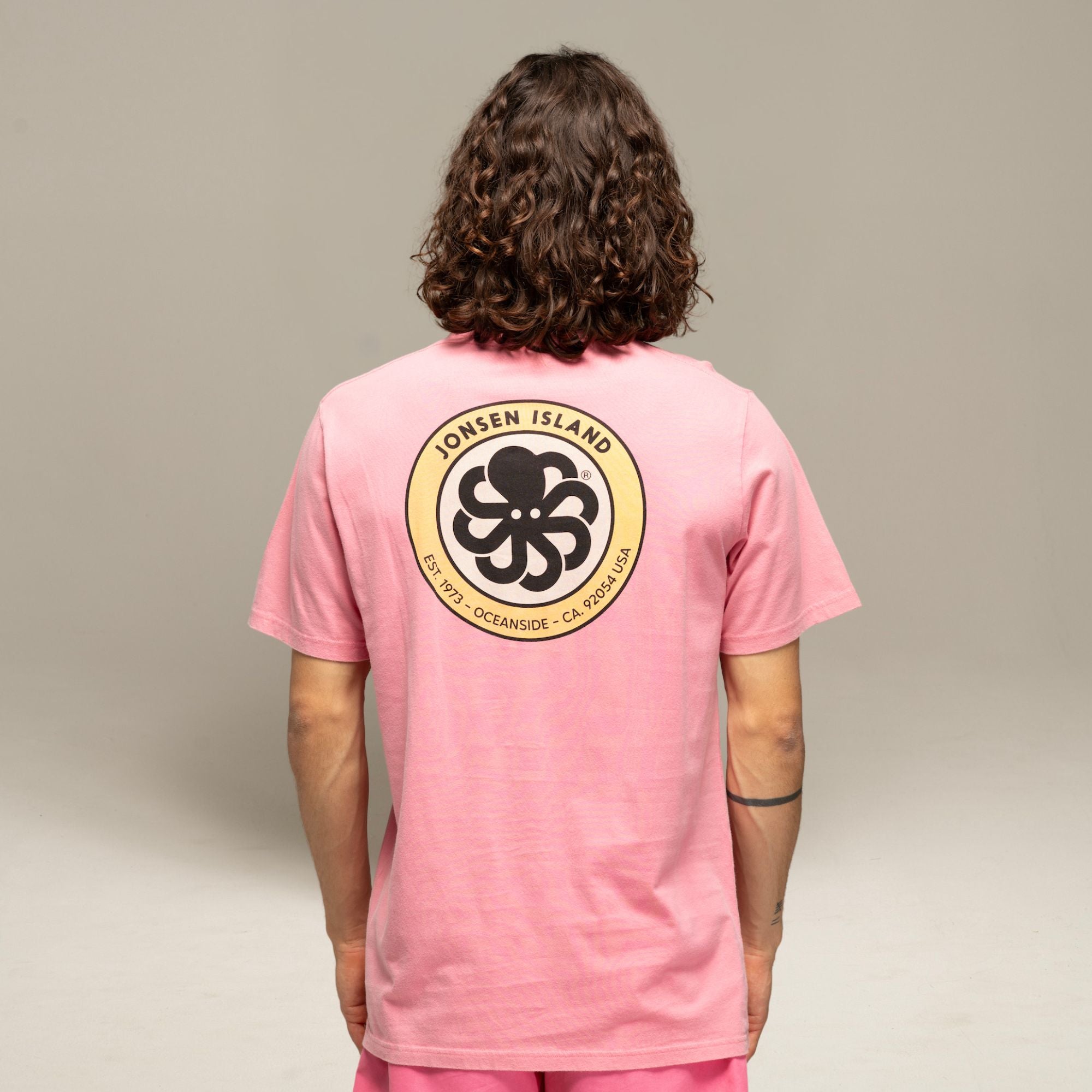 JONSEN ISLAND TEE-SHIRT CLASSIC AUTHENTIC Pink f/o rose porté vue dos