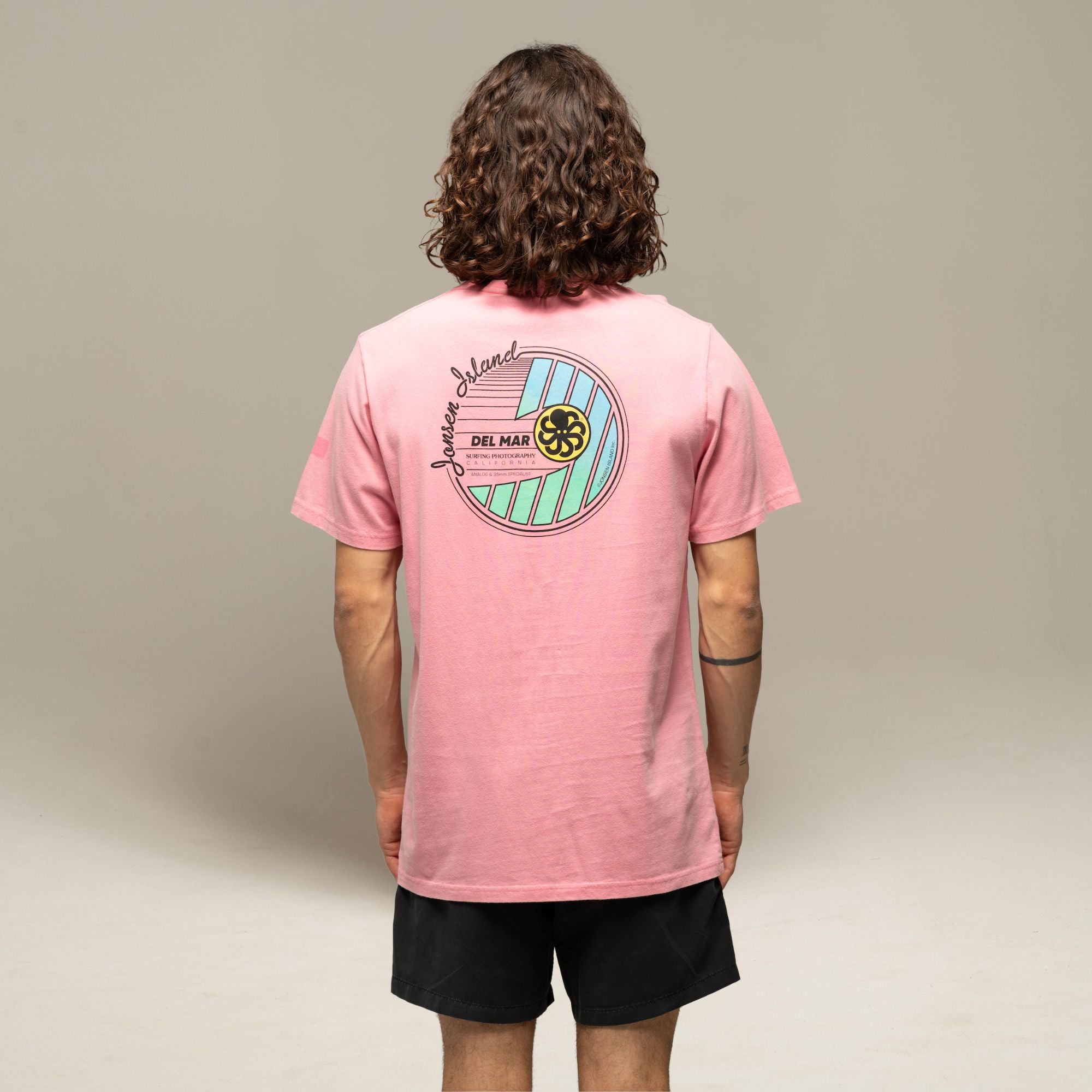 JONSEN ISLAND TEE-SHIRT CLASSIC DEL MARE Pink f/o détail graphisme poulpe