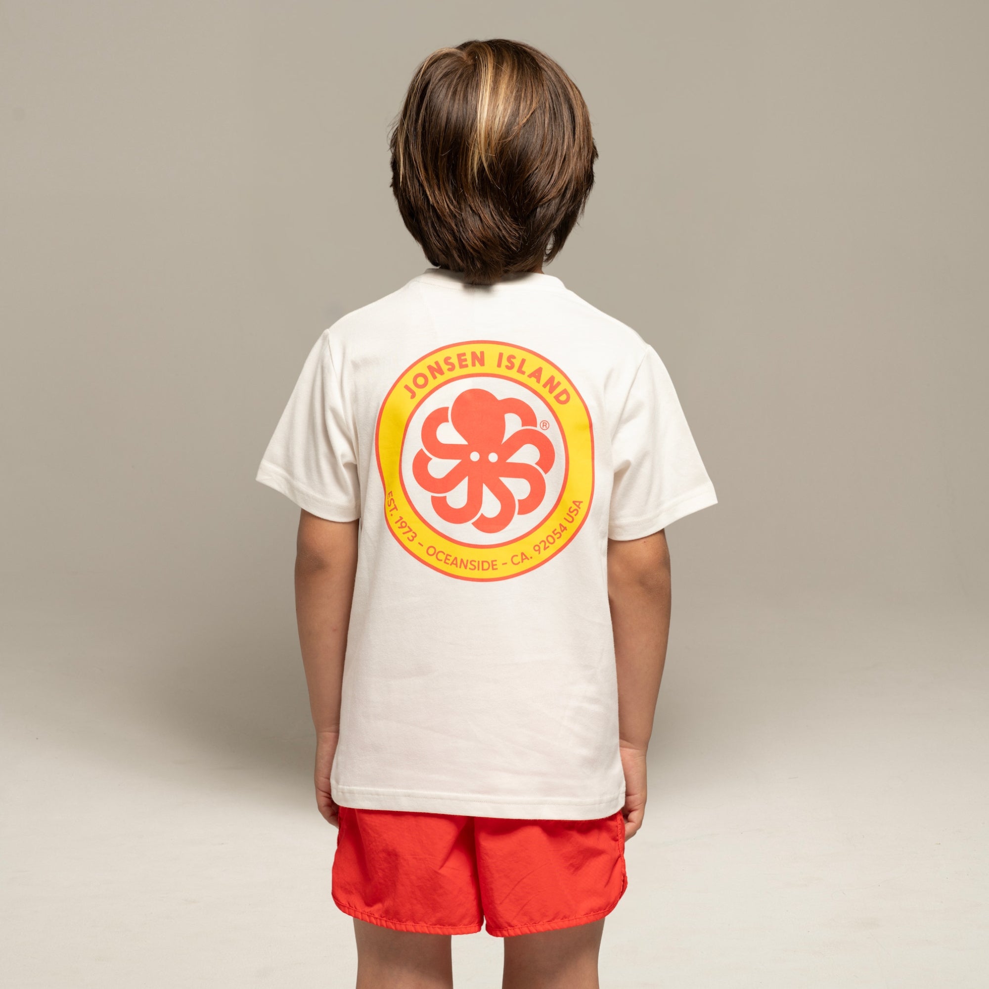 JONSEN ISLAND TEE-SHIRT CLASSIC KID AUTHENTIC Coconut portée vue logo