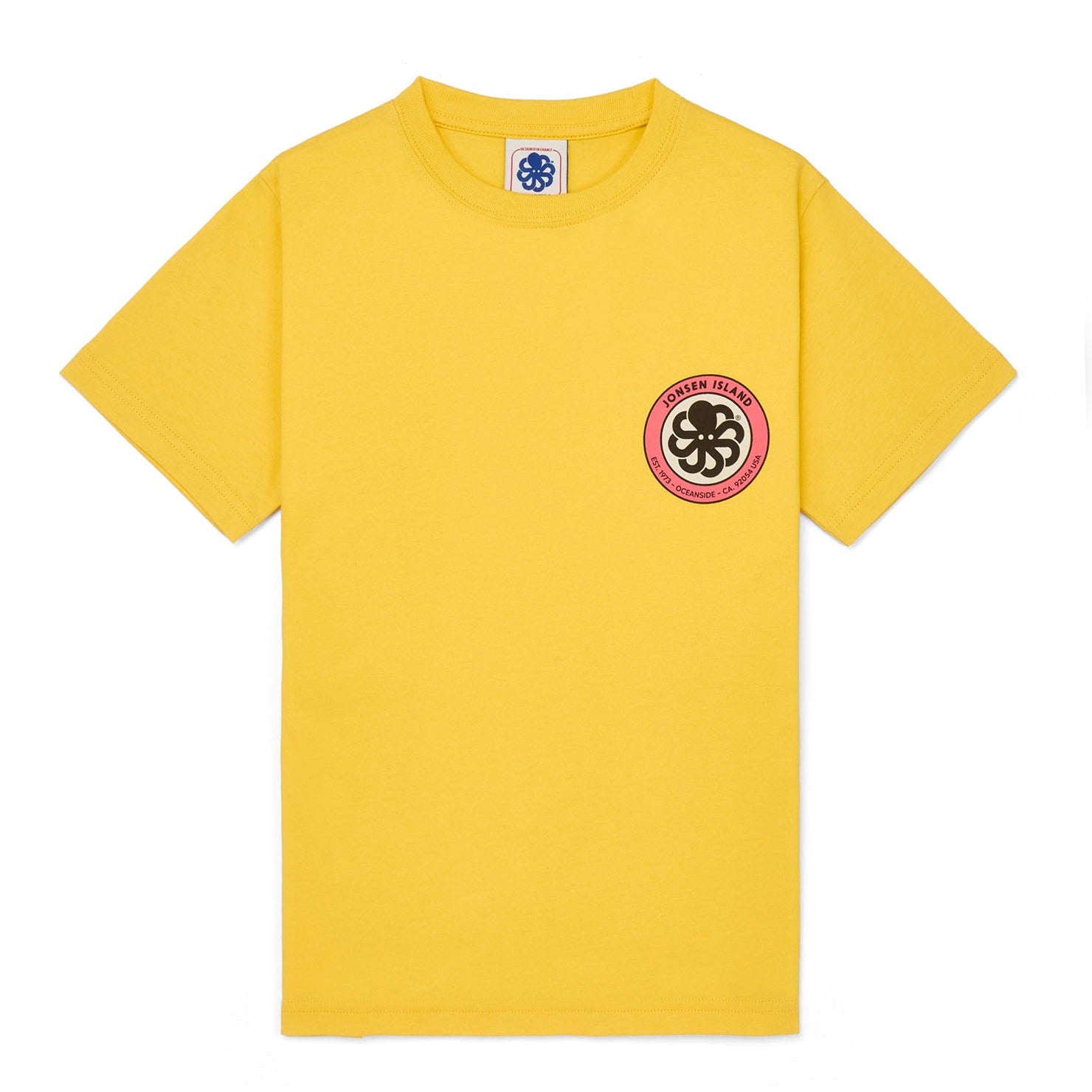 JONSEN ISLAND TEE-SHIRT CLASSIC KID AUTHENTIC Yellow vue face logo poitrine