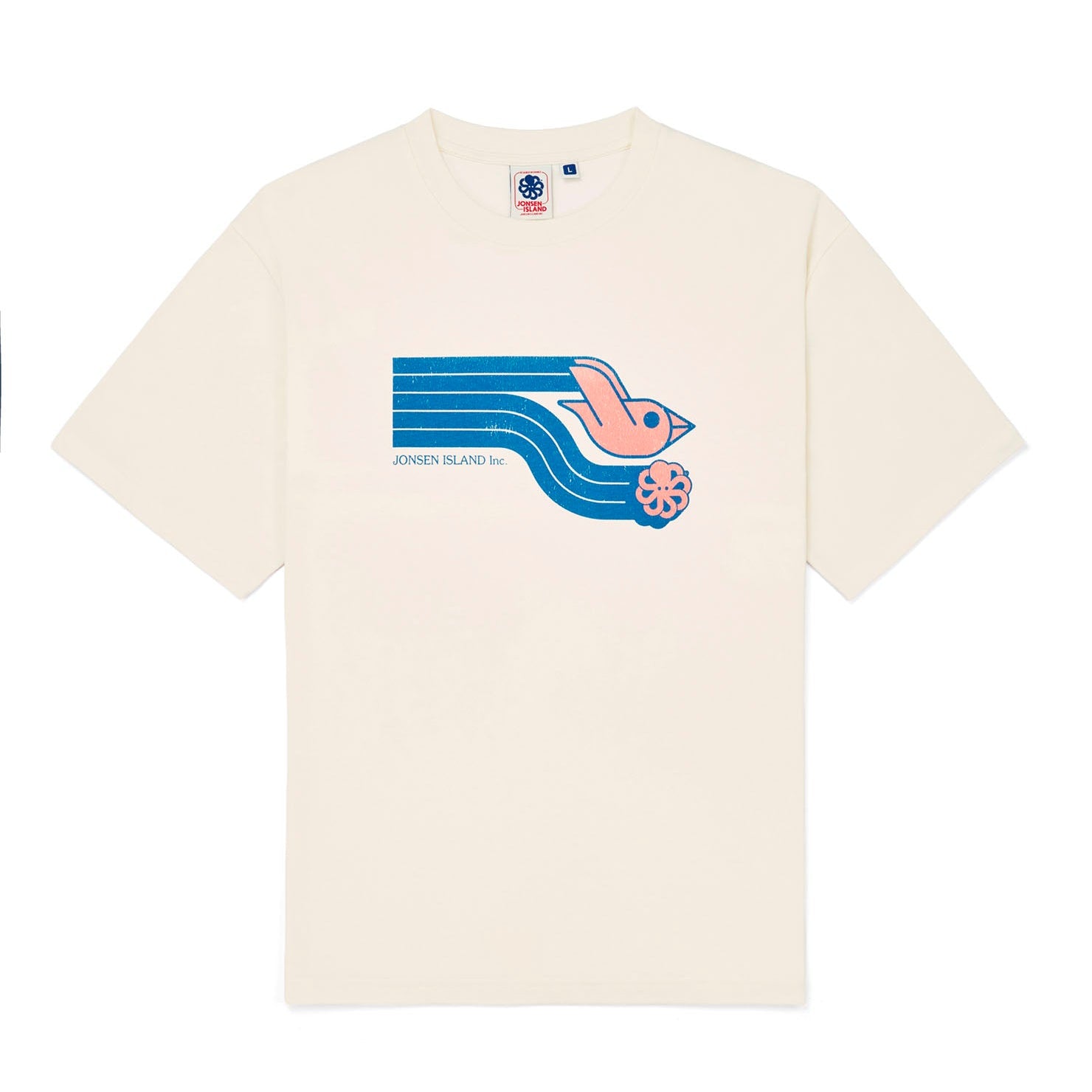 JONSEN ISLAND TEE-SHIRT CONFORT FAST BIRD White à plat vue face