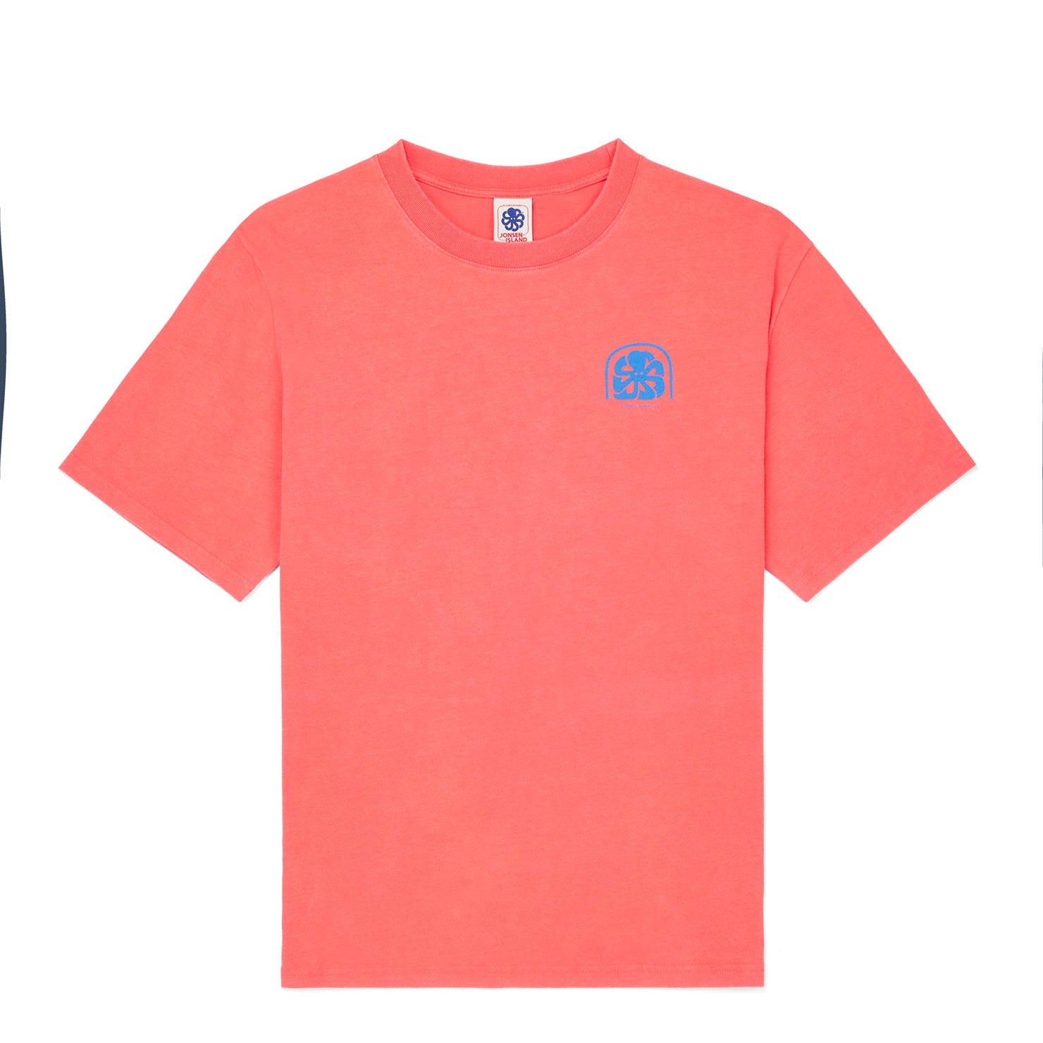 JONSEN ISLAND TEE-SHIRT CONFORT FAT LETTERS Red f/o à plat vue face