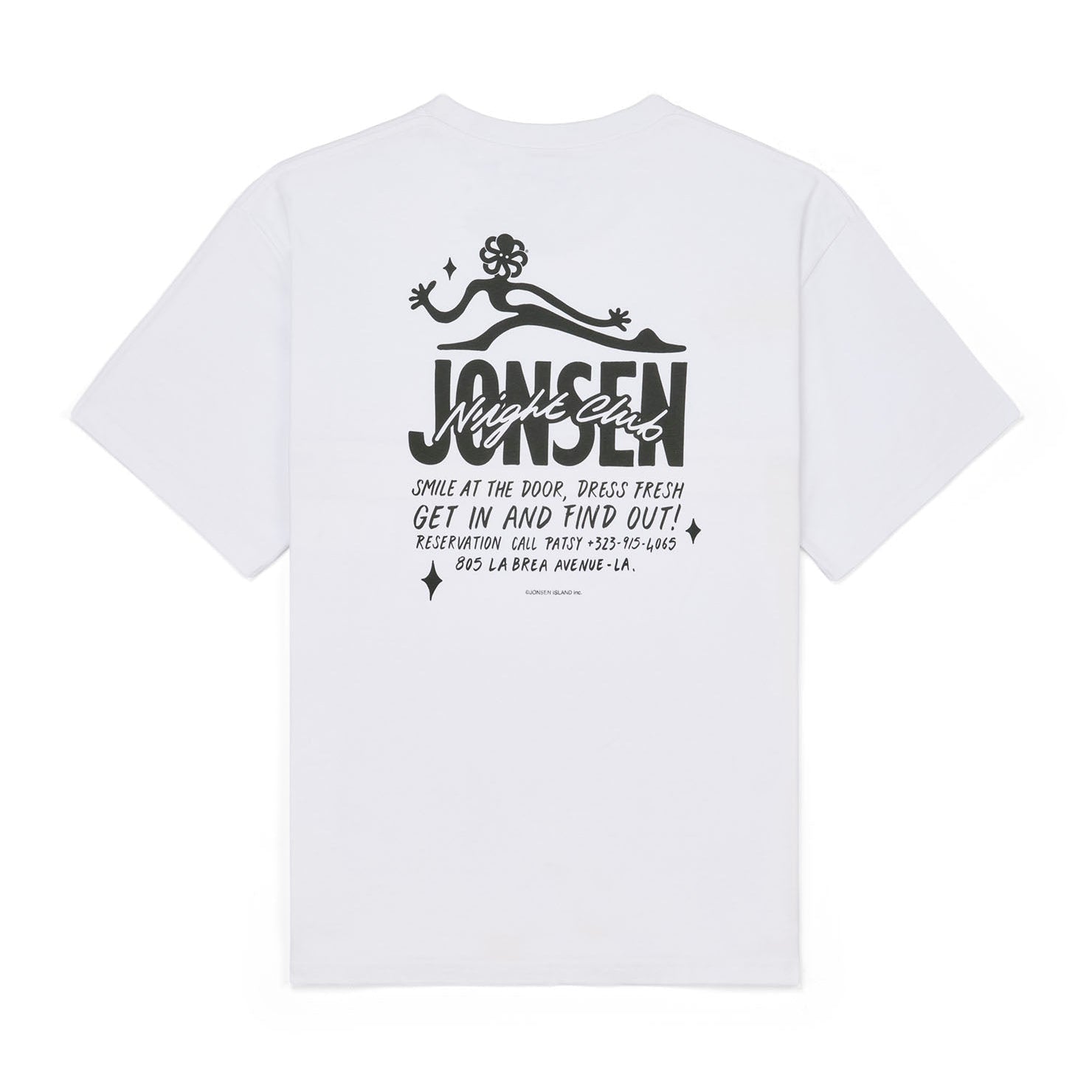 JONSEN ISLAND TEE-SHIRT CONFORT JIGGY White à plat vue dos