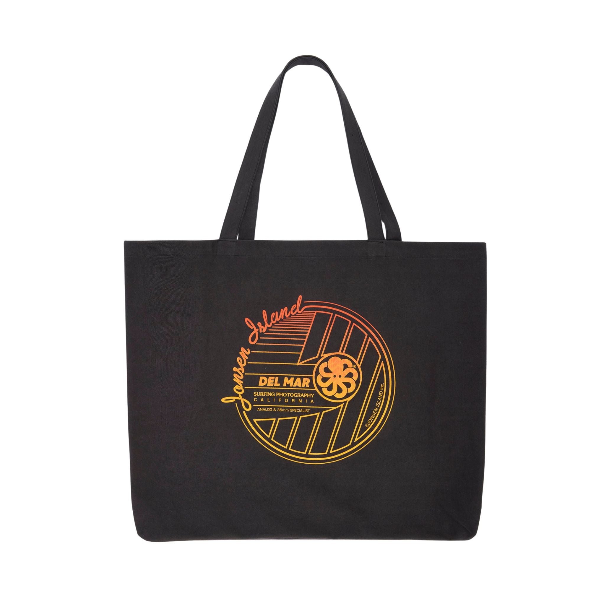 JONSEN ISLAND TOTE BAG JONSEN BAG Black faded graphisme poulpe