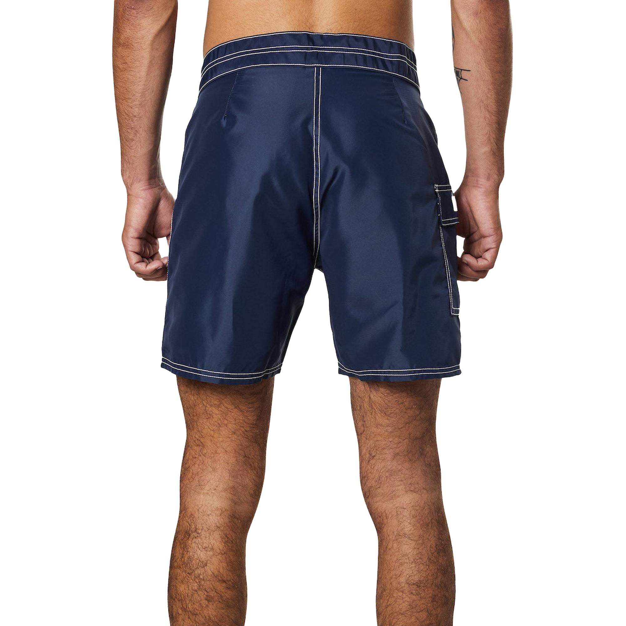 Boardshort homme Katin Waterman Trunk navy vue arrière longueur mi-cuisse