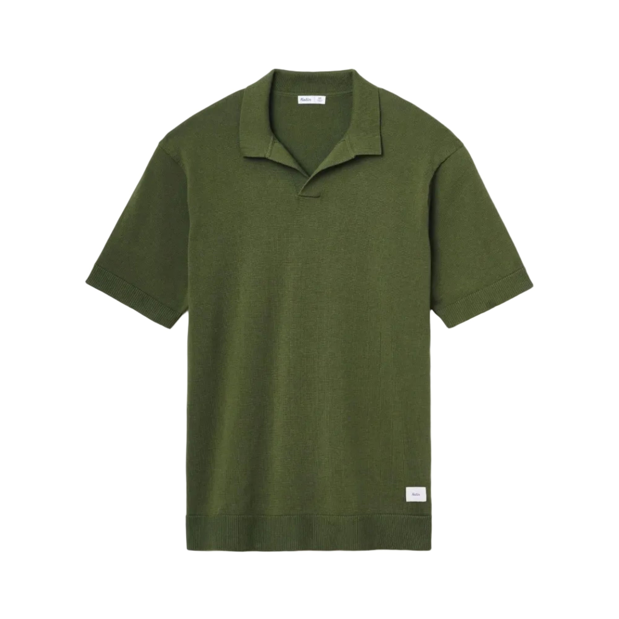 polo katin sherman knit vert col ouvert vue face