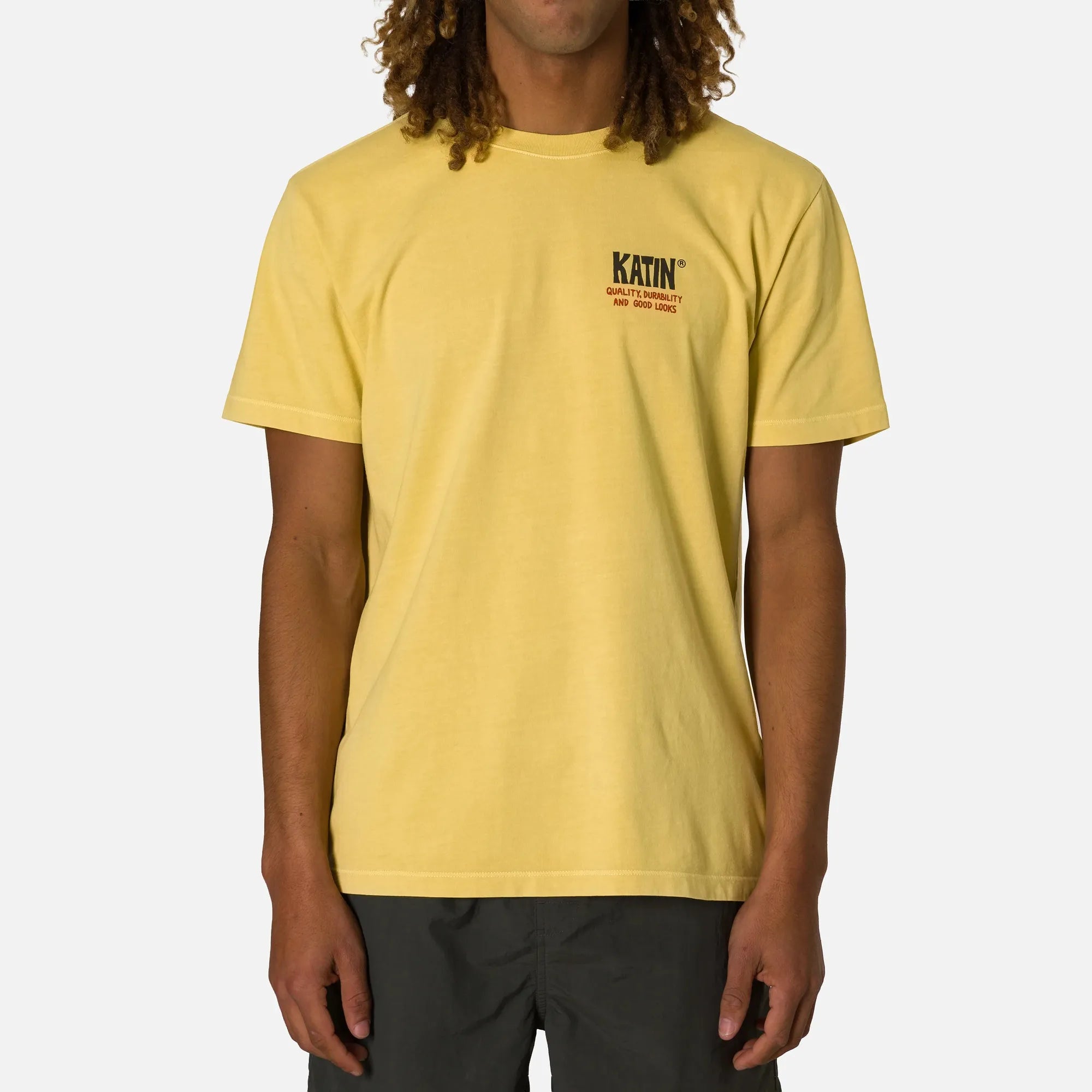 vue de face t-shirt jaune homme katin