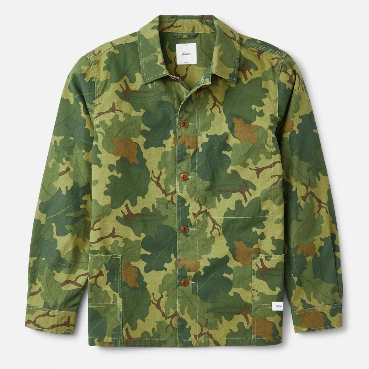 Veste Katin Task Coat Camo en canvas de coton avec camouflage Mitchell, vue de face